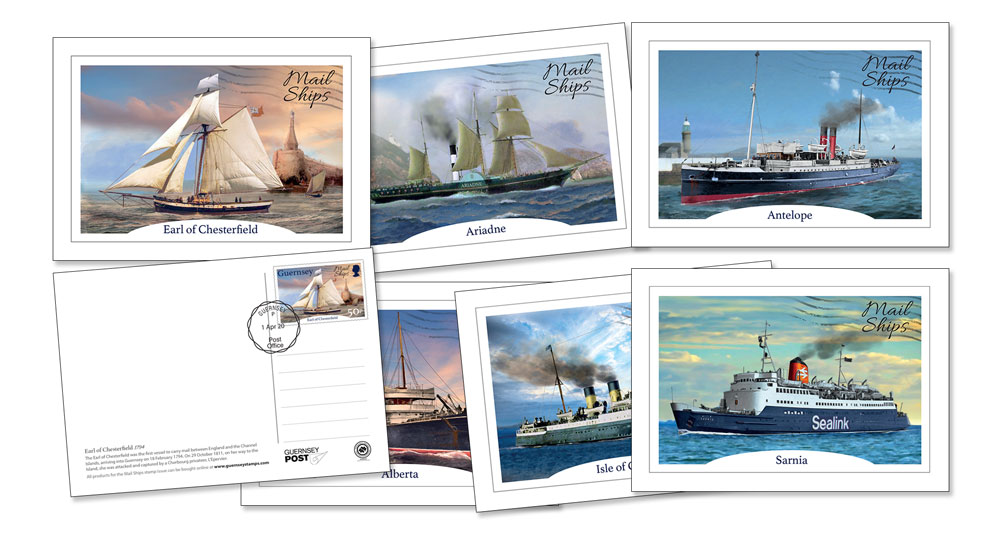 FDI Mail Ships Postcard Set of 6